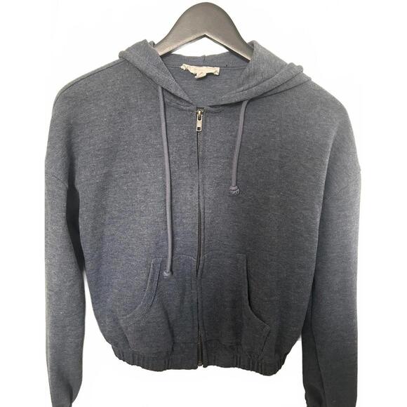 Hippie Rose Blue Hoodie and Ribbed Wide Leg Sweatpant Set Women Size XS - Picture 3 of 10